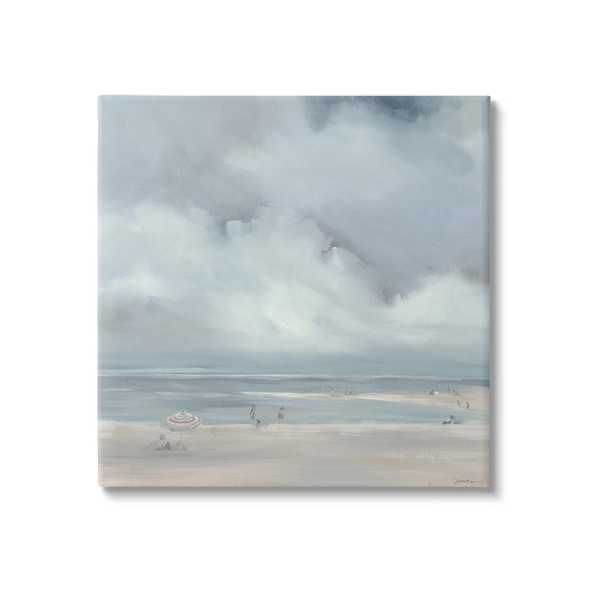 Highland Dunes Foggy Beach Landscape Canvas Wall Art By Liz Jardine